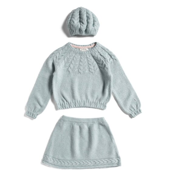 RACHEL ZOE Gray Mist Toddler Girls 2pc Skirt Set With Beret